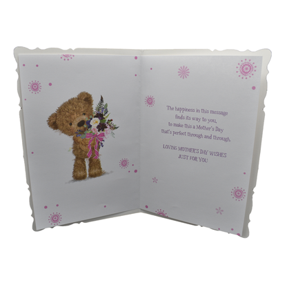 Large Mothers Day Card Purple Bear