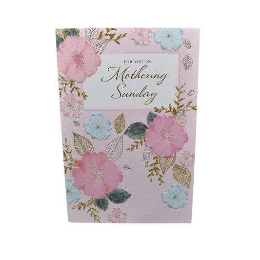 Large Mothering Sunday Pink & Gold Floral