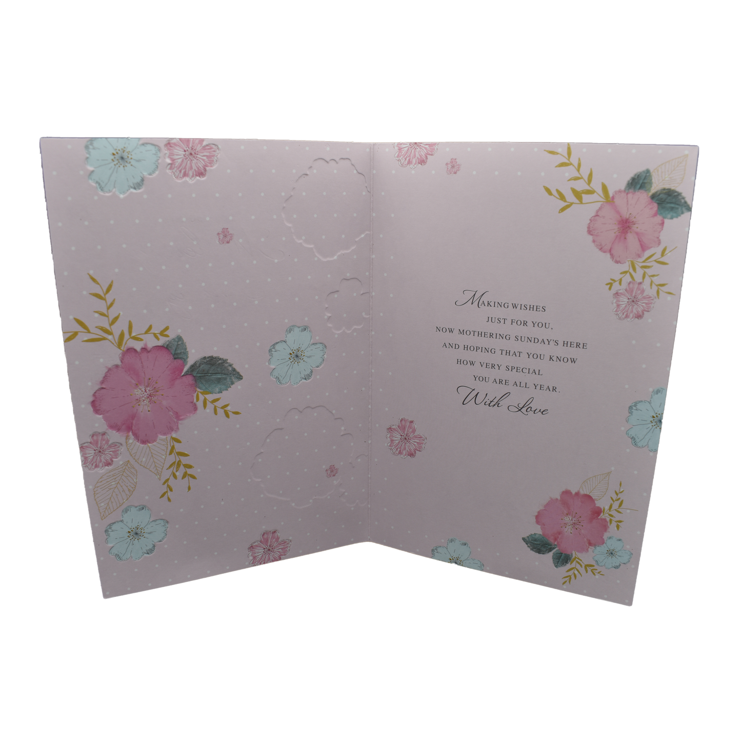 Large Mothering Sunday Pink & Gold Floral